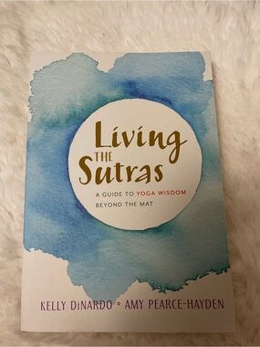 Living the Sutras - Blue Watercolor Cover